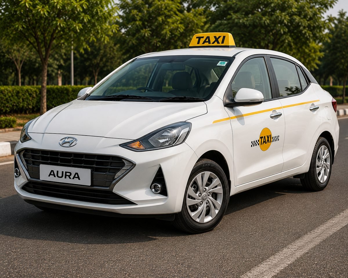 Hyundai Aura taxi in Sangrur